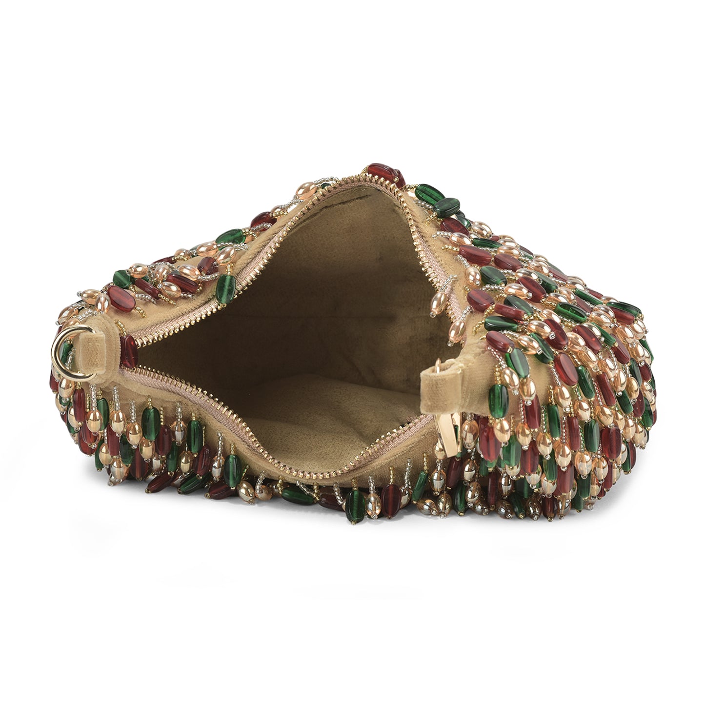 Komal Kapoor in our Red Green Multi Nano Boat Bag