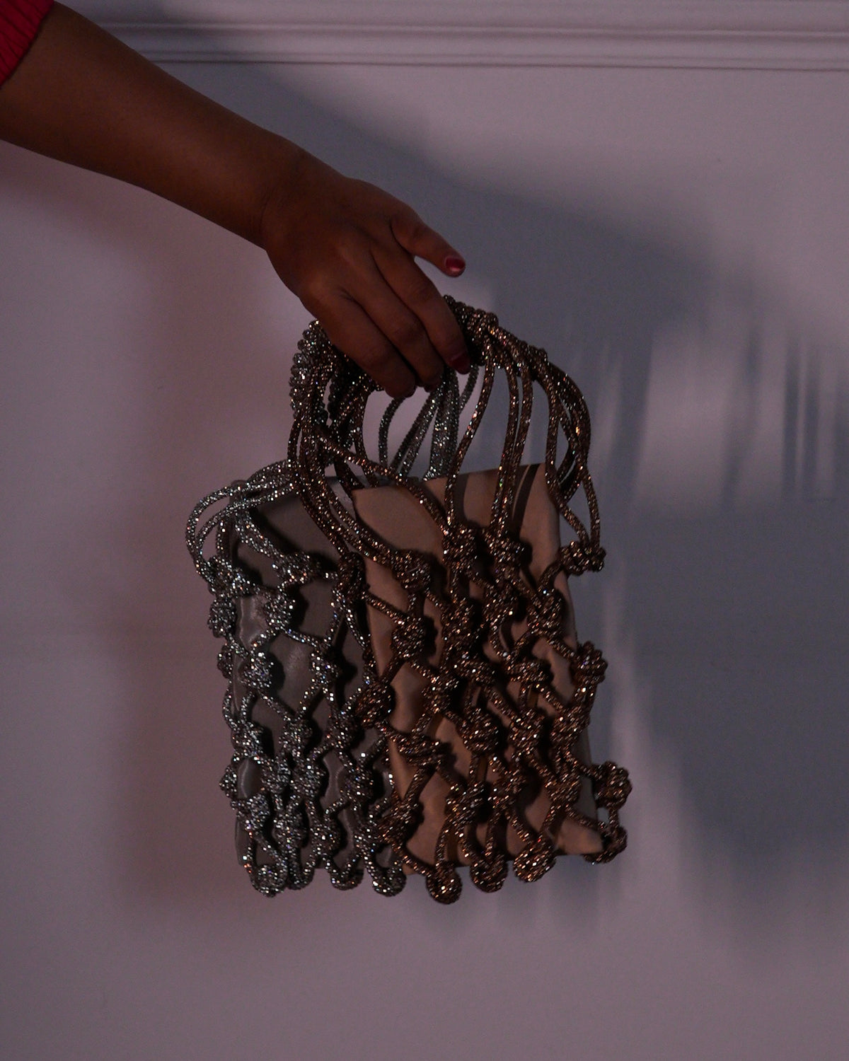 MONROE PHONE BAG-SILVER