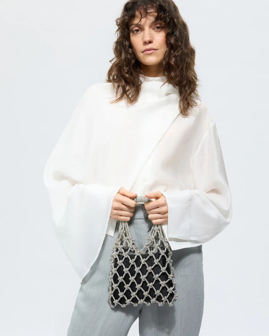 Satin Mesh Bag - Black