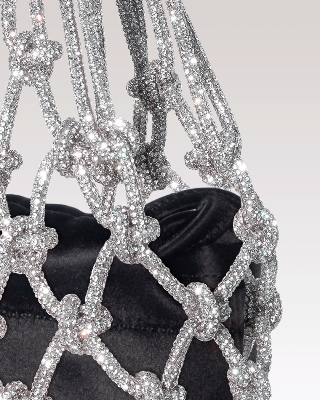 Satin Mesh Bag - Black