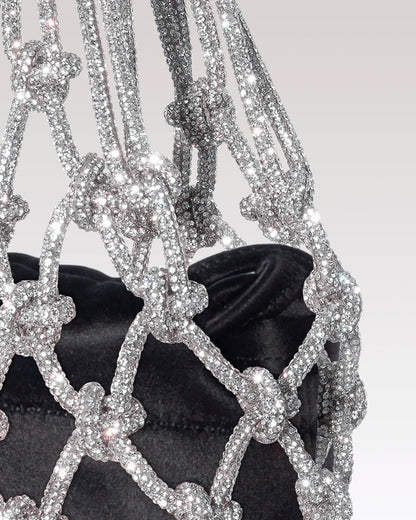 Satin Mesh Bag - Black