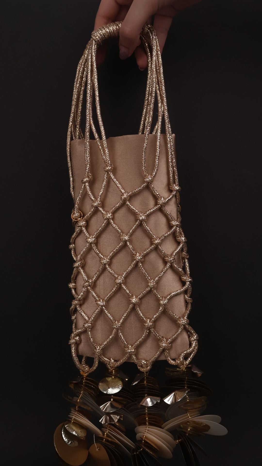 Gilded Prism Phone Bag - Gold