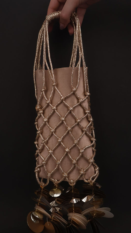Gilded Prism Phone Bag - Gold