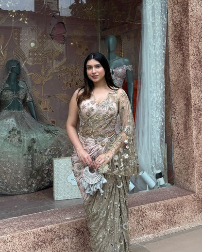 Asna Oberoi in our Kala Mini Silver Bag