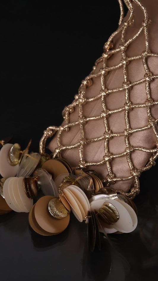 Gilded Prism Phone Bag - Gold