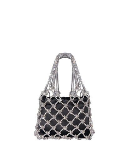 Satin Mesh Bag - Black