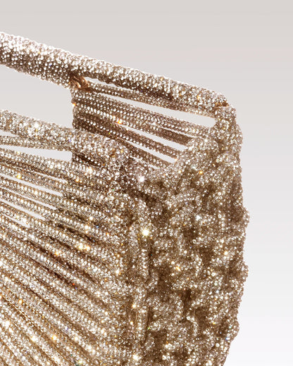 Daisy Jewel Bag- Champagne Gold