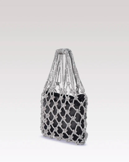 Satin Mesh Bag - Black