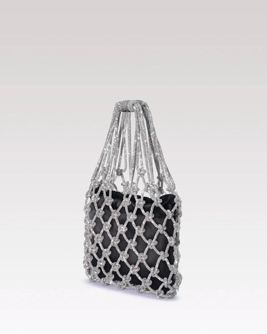 Satin Mesh Bag - Black
