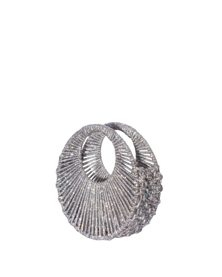 Sara Jewel Mini Bag – Silver-Medium