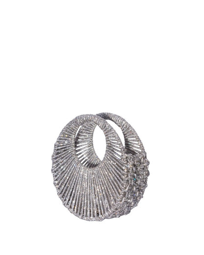 Sara Jewel Mini Bag – Silver-Medium