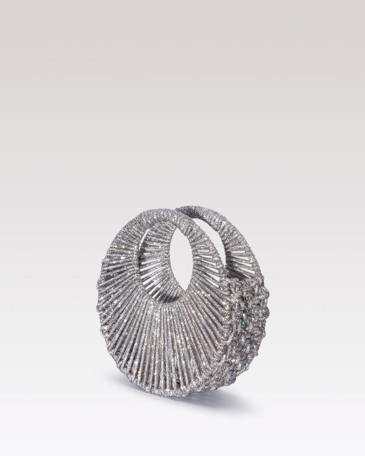 Sara Jewel Mini Bag – Silver-Medium