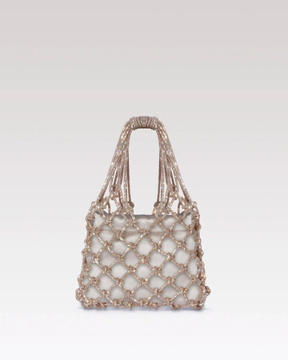 Satin Mesh Bag - Golden