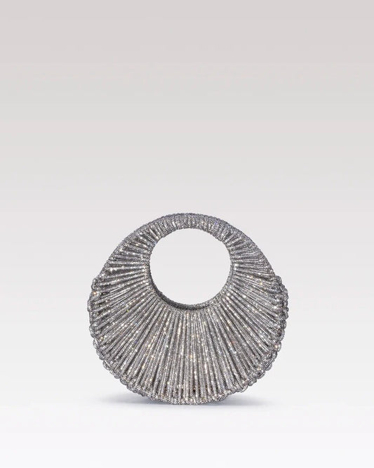 Sara Jewel Mini Bag – Silver-Medium