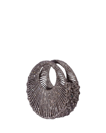 Sara Jewel Mini Bag – Grey-Medium