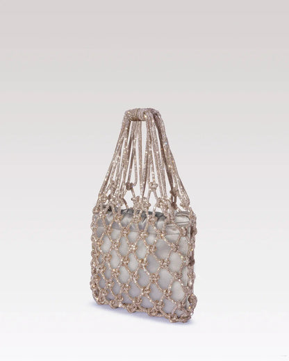 Satin Mesh Bag - Golden