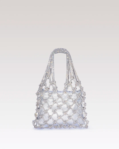 Satin Mesh Bag - Silver