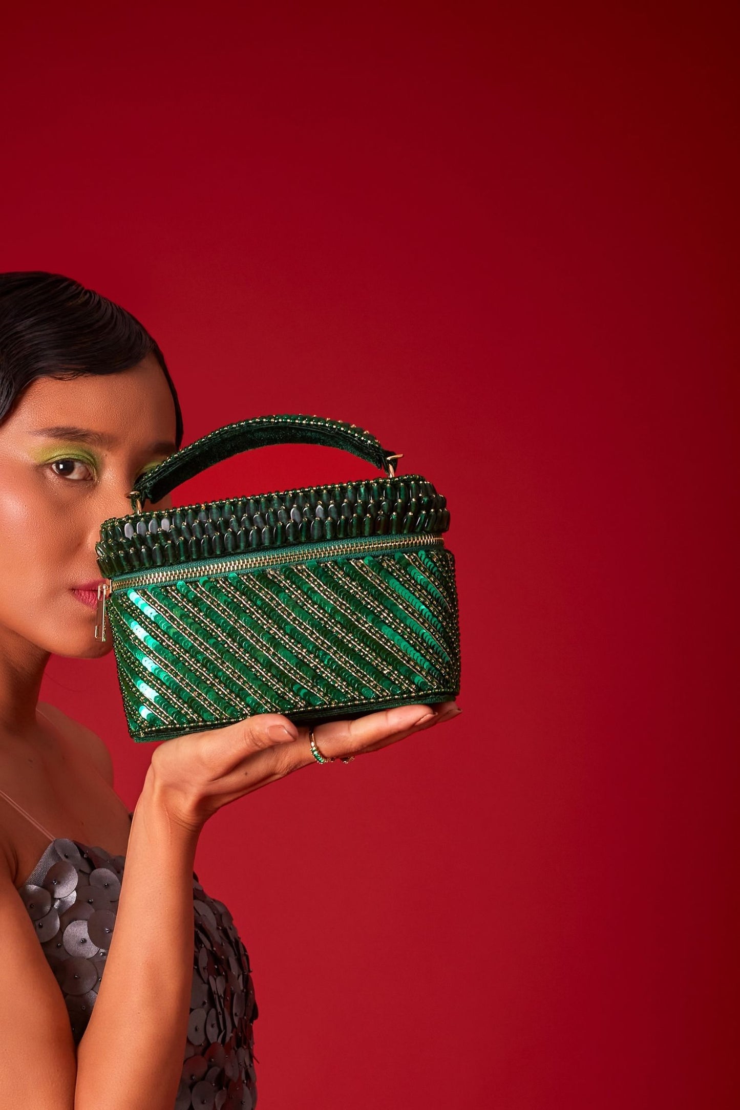 Meher Taluja In Our Green Laura Cube Bag