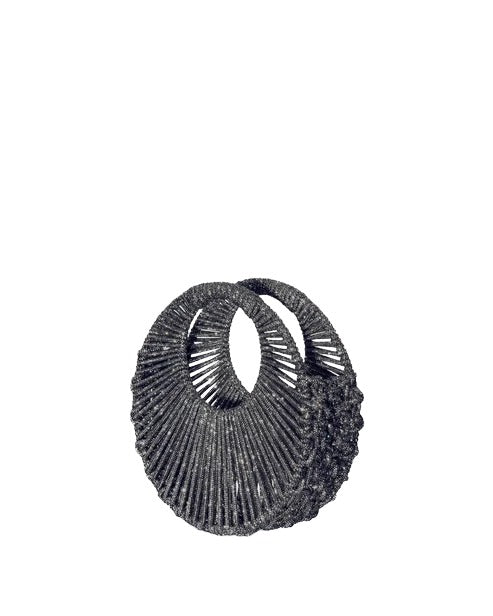 Sara Jewel Mini Bag – Ash Grey Black-Medium