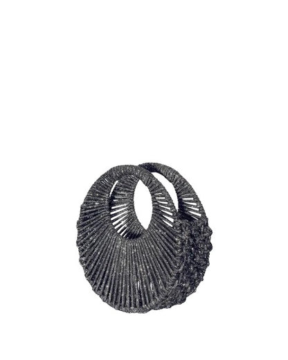 Sara Jewel Mini Bag – Ash Grey Black-Medium