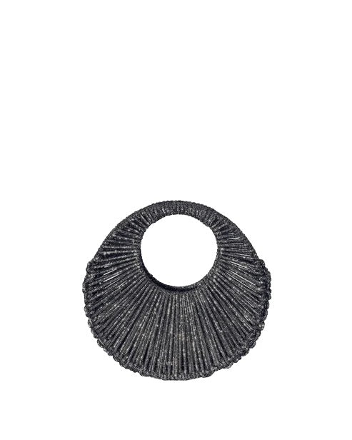 Sara Jewel Mini Bag – Ash Grey Black-Medium