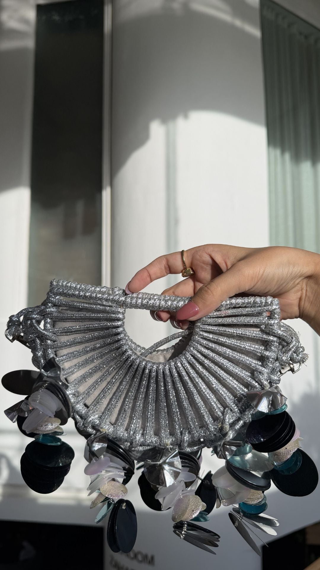 Mitali in our - Celeste Halo Bag - Silver D Cut Disc Bag