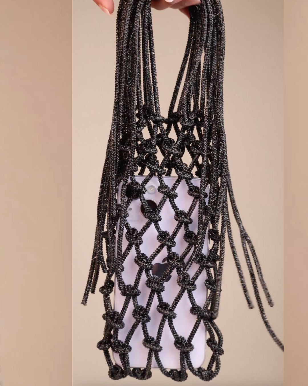 Phone Bag- Black Rhinestone