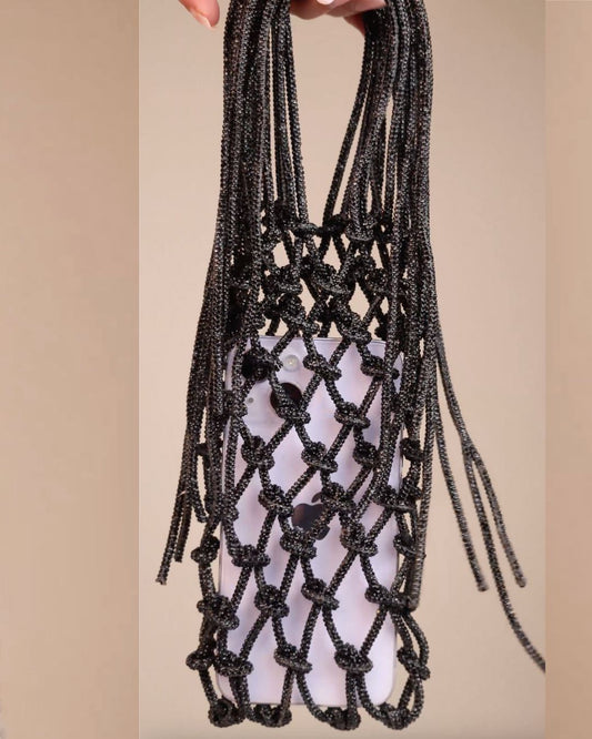 Phone Bag- Black Rhinestone