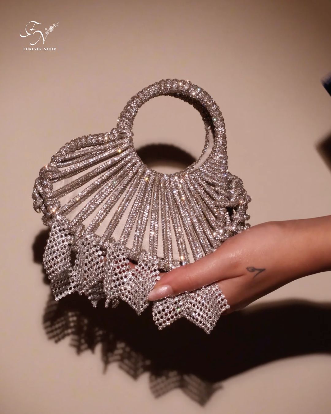 Lumi Knot Mini Bag-Silver