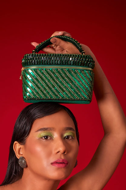 Meher Taluja In Our Green Laura Cube Bag