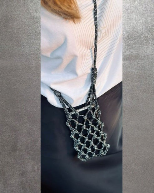 Phone Bag - Silver Dark Grey