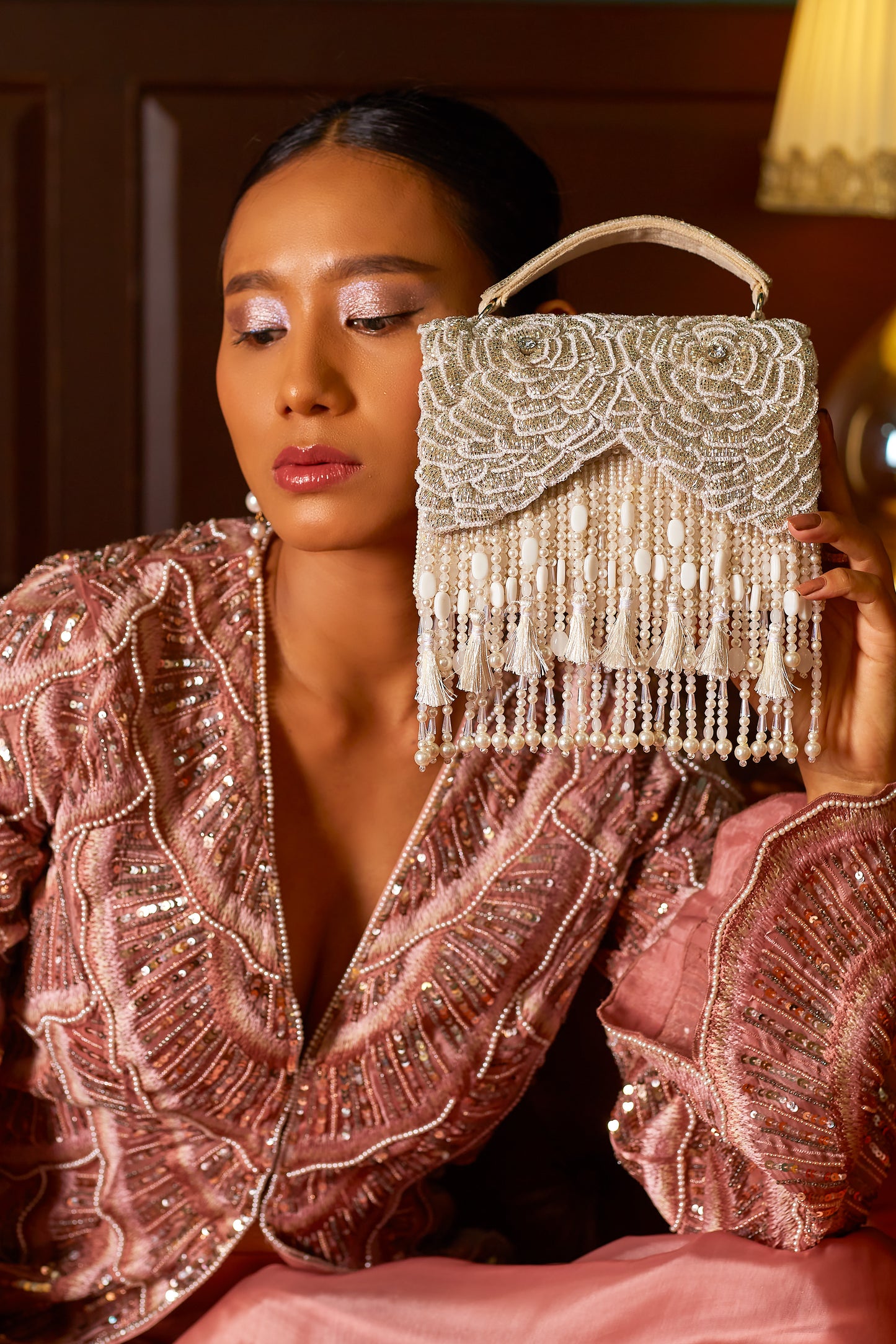 Julia Silver Box Bag