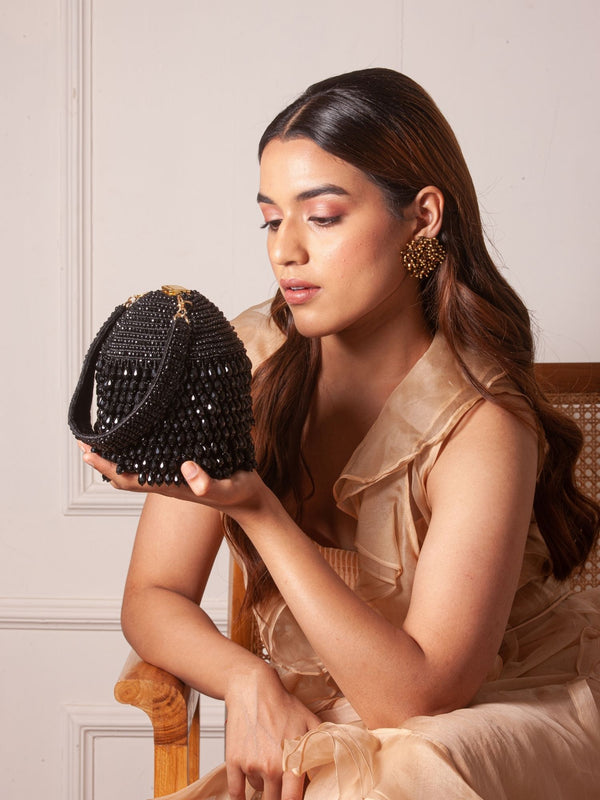 Black Starry Roohi Bucket Bag