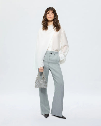 Satin Mesh Bag - Silver