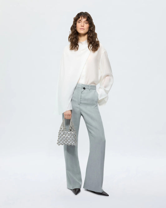 Satin Mesh Bag - Silver