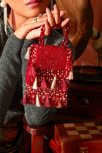 Daphne Crystal Bag-Red