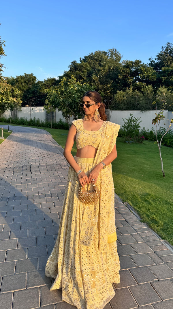 Meher Taluja in our Golden Nano Boat Bag - Crystal