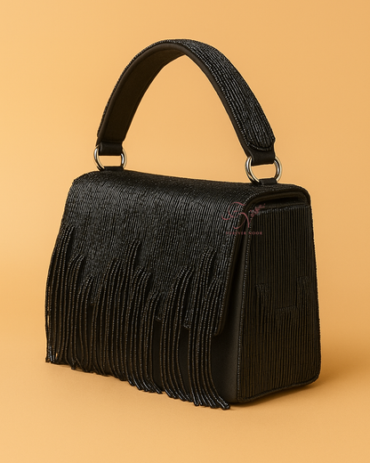 Black Fringe Mini Bag