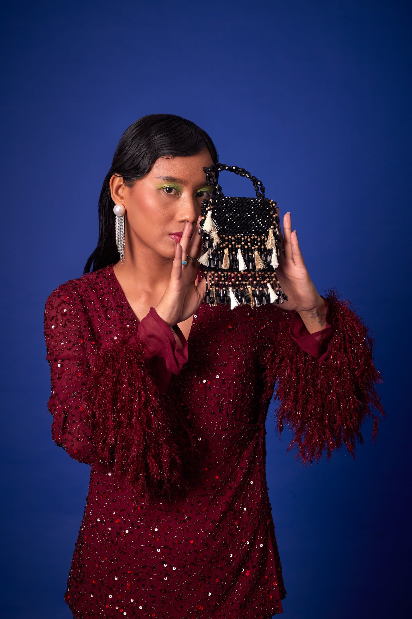 Daphne Crystal Bag-Black
