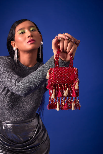 Daphne Crystal Bag-Red