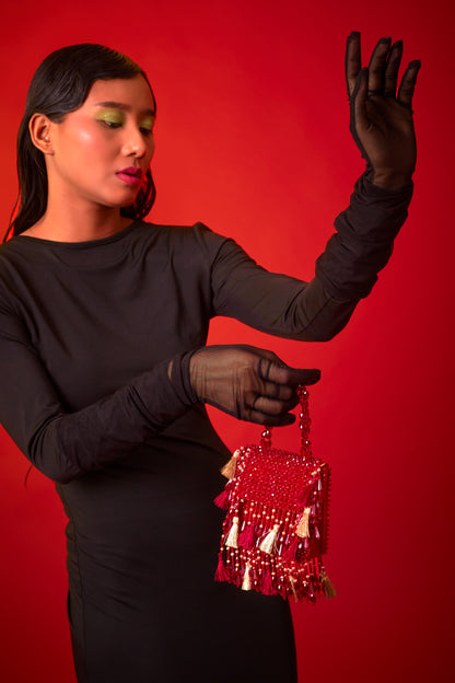 Daphne Crystal Bag-Red