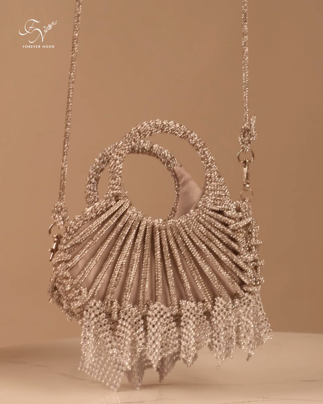 Lumi Knot Mini Bag-Silver