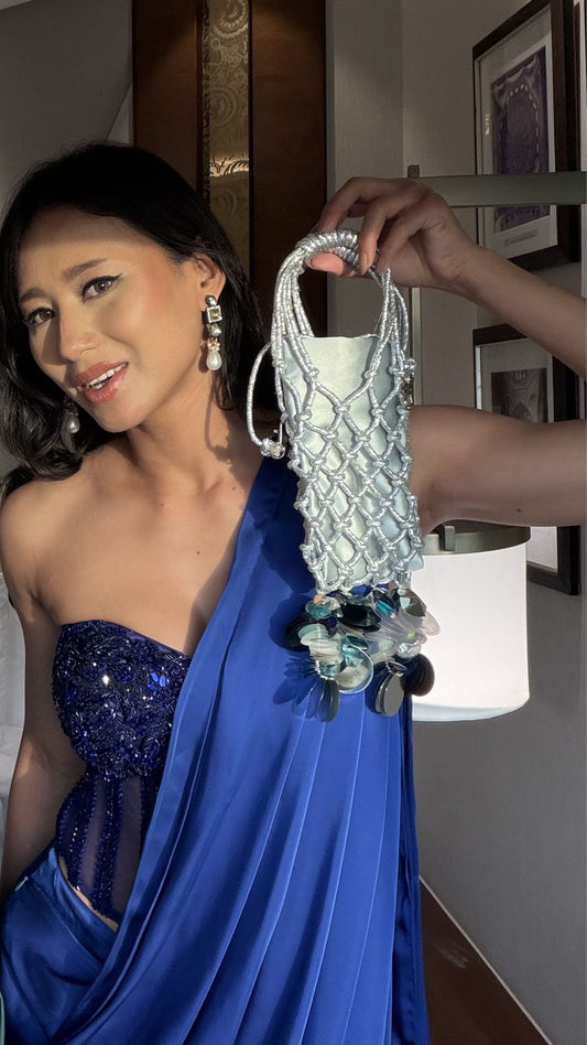 Aqua Prism Phone Bag - Ice Blue
