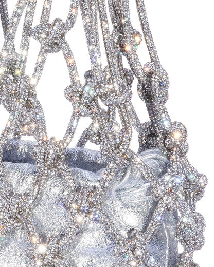 Satin Mesh Bag - Silver