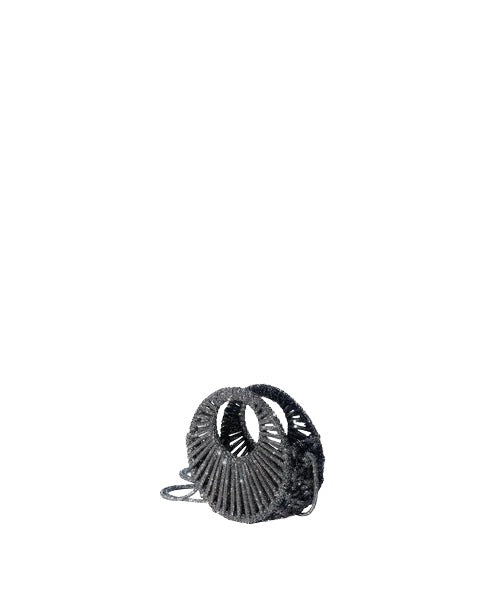 Sara Jewel Mini Bag – Ash Grey Black-Mini