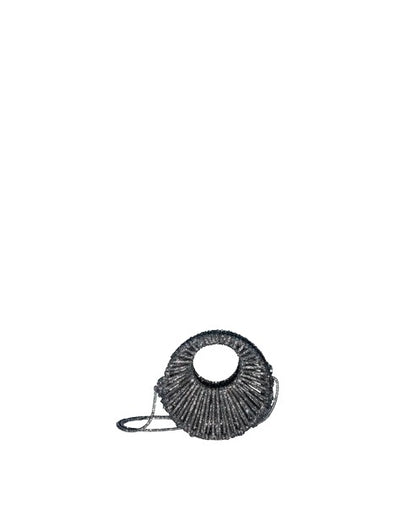 Sara Jewel Mini Bag – Ash Grey Black-Mini