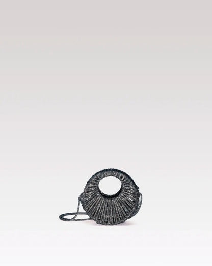 Sara Jewel Mini Bag – Ash Grey Black-Mini
