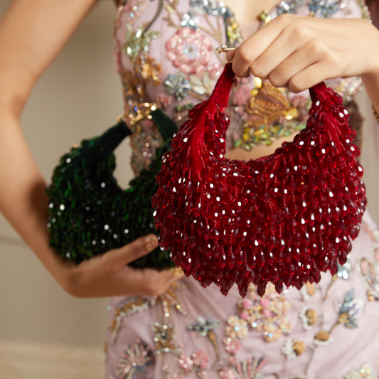Red Nano Crystal Shape Bag