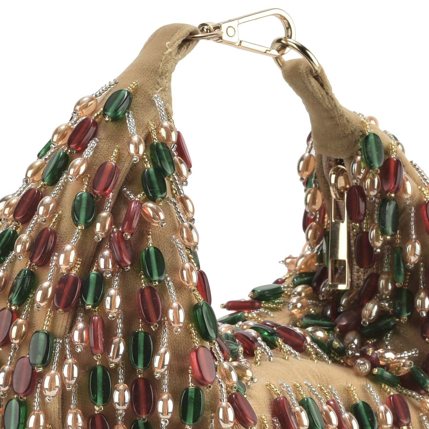 Komal Kapoor in our Red Green Multi Nano Boat Bag