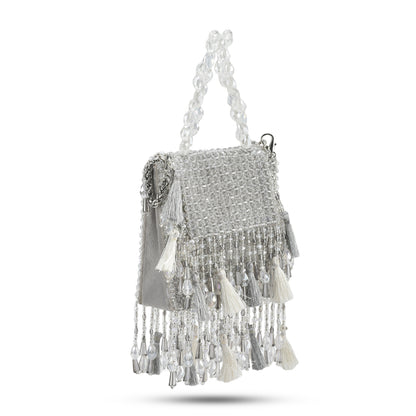Silver Daphne Crystal Mini Bag
